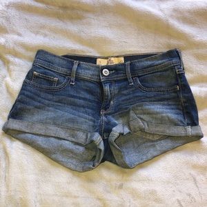 Hollister dark wash jean shorts